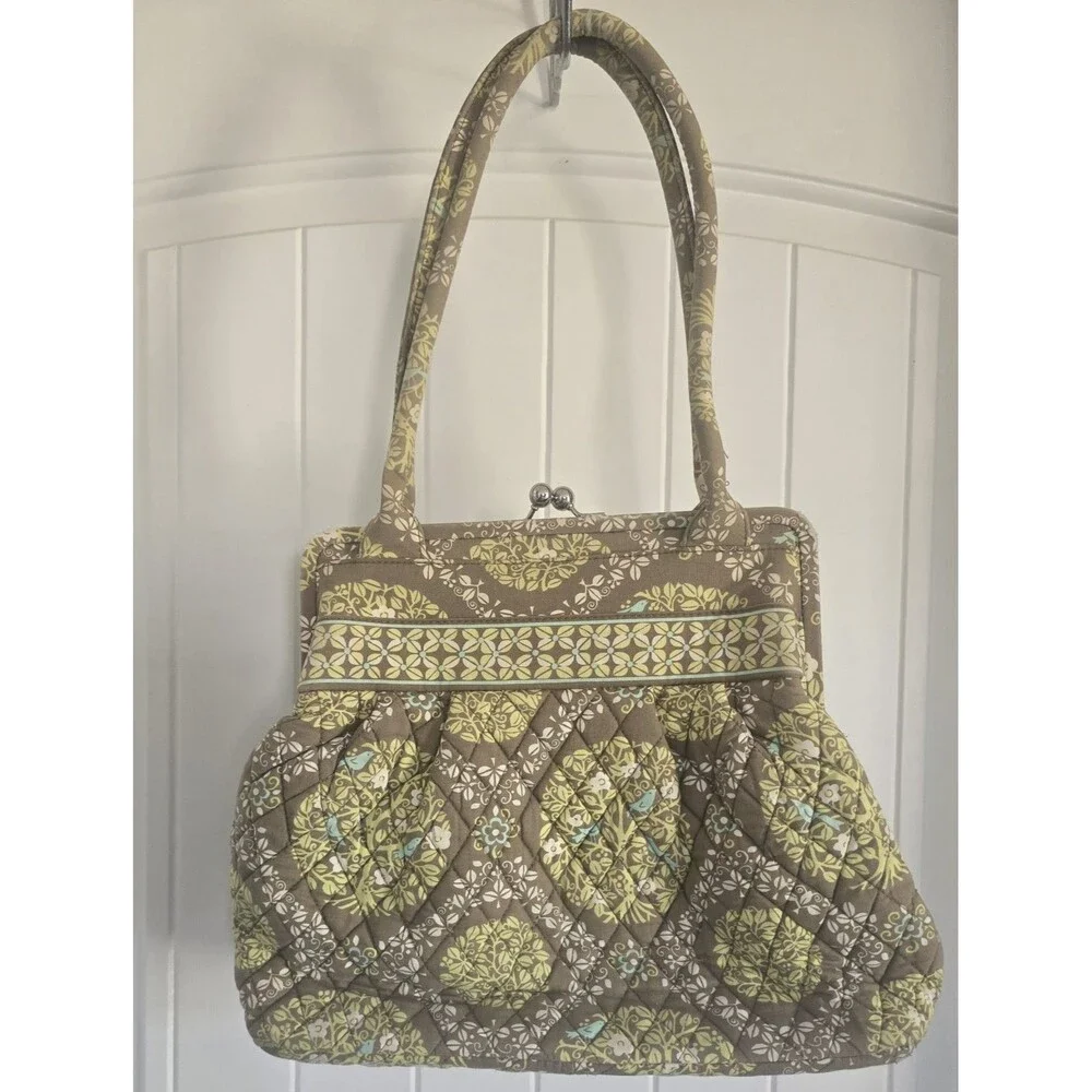 Vera Bradley Alice Bluebird Sitting In A Tree Kiss Lock Clasp Handbag Purse 2010